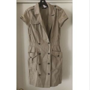 Rag & Bone Khaki Safari Short Sleeve Double Breast